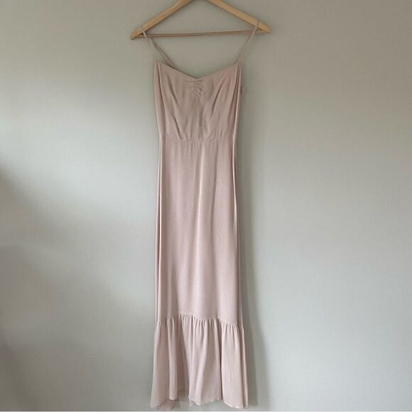 Reformation Dresses & Skirts - Reformation Full Length Dress Tan Nude color Worn Once size 2